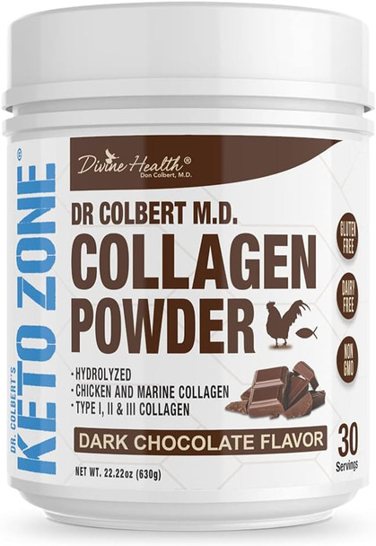 Divine Health Keto Zone Chocolate Collagen Powder