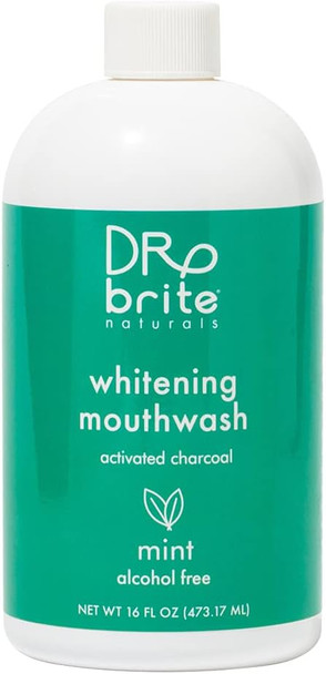 Dr. Brite Natural Whitening Mouthwash, Alcohol-Free, Doctor Formulated to Prevent Bad Breath - Mint, 16 oz