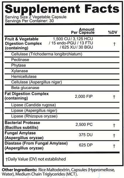 Dr. Colbert's Keto Zone Fat-Zyme - Ketogenic Digestive Enzymes - HIgh Lipase - Vegan & Vegetarian Enzyme - 30 Day Supply - Contains High Quantities of Enzymes That Break Down Veggies & Fats