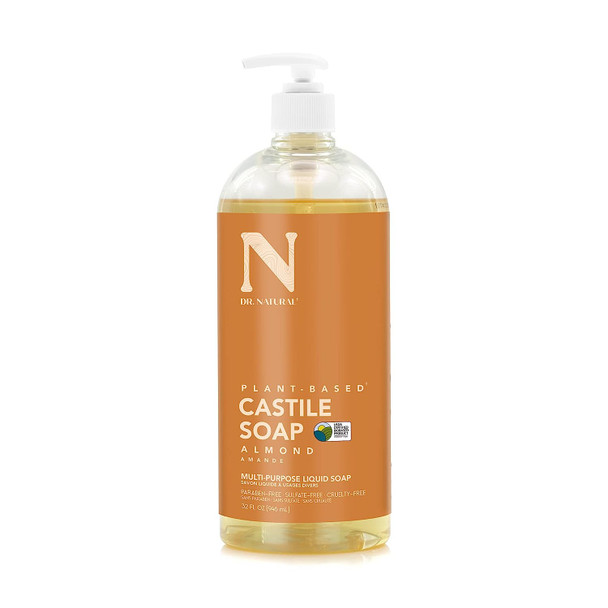 Dr. Natural Pure-castile Liquid Soap, Almond, 32 Oz