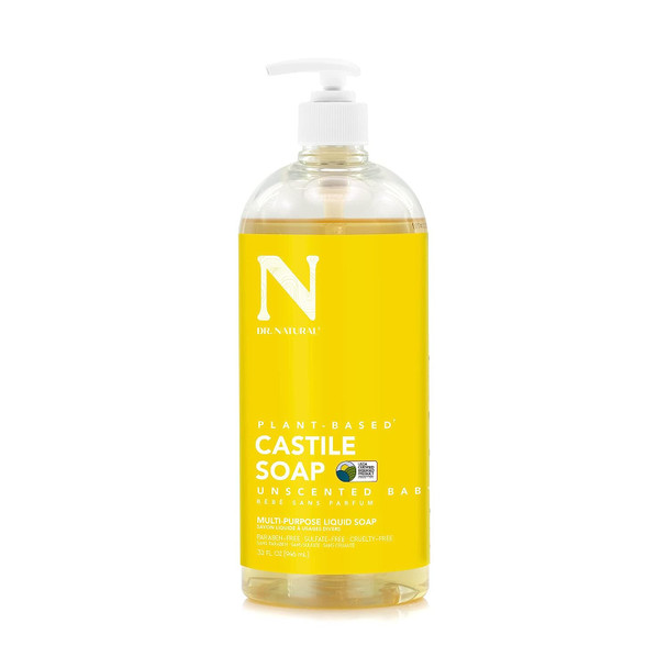 Dr. Natural Unscented Baby Castile Soap 6 pack