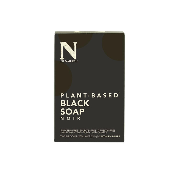 Dr. Natural, Pure Black Bar Soap, 4 ounce 8-Bars, Made From Coconut And Olive Oils Along With Certified Shea Butter. Cleanses And Exfoliates Skin. Use As A Body Wash, Facial Cleanser Or Hand Soap