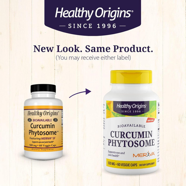 Healthy Origins - Bioavailable Curcumin Phytosome x 60 Vegetarian Capsules | Meriva | Supports Eyes and Joint Health | Gluten-Free | Soy-Free | Dairy-Free Healthy Origins - Bioavailable Curcumin Phytosome x 60 Vegetarian Capsules | Meriva | Supports Eyes and Joint Health | Gluten-Free | Soy-Free | Dairy-Free