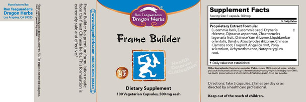 Dragon Herbs Frame Builder -- 500mg - 100 Vegetarian Capsules Dragon Herbs Frame Builder -- 500mg - 100 Vegetarian Capsules