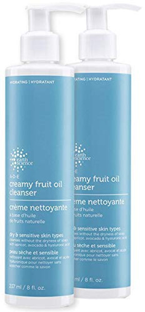 EARTH SCIENCE - A-D-E Creamy Fruit Oil Face Cleanser For Dry, Normal, or Sensitive Skin (2pk, 8oz.)