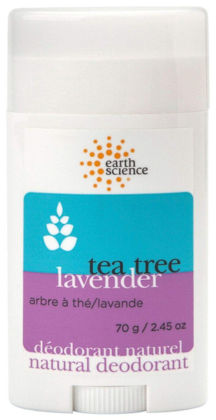 EARTH SCIENCE - Aluminum-Free Natural Lavender and Tea Tree Deodorant (2.45 oz.)