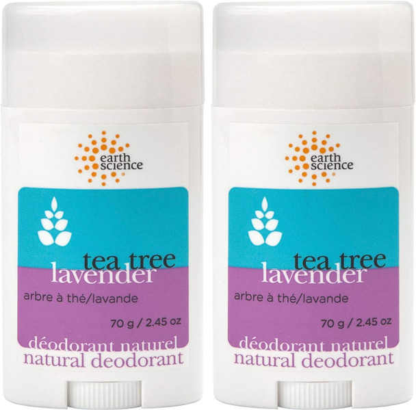 EARTH SCIENCE - Aluminum-Free Natural Lavender and Tea Tree Deodorant (2pk, 2.45 oz.)