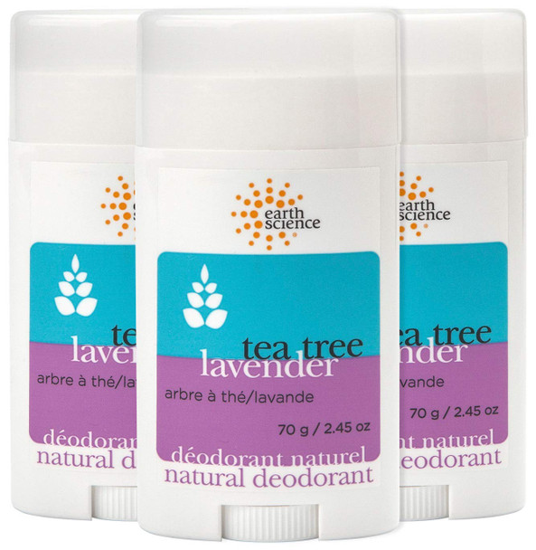 EARTH SCIENCE - Aluminum-Free Natural Lavender and Tea Tree Deodorant (3pk, 2.45 oz.)