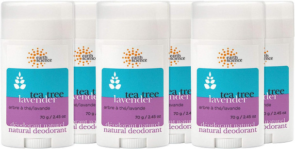 EARTH SCIENCE - Aluminum-Free Natural Lavender and Tea Tree Deodorant (6pk, 2.45 oz.)