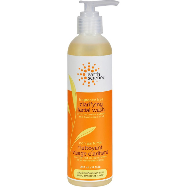 EARTH SCIENCE - Fragrance-Free Gentle Clarifying Facial Wash For Oily, Combination Skin Types (8 oz)