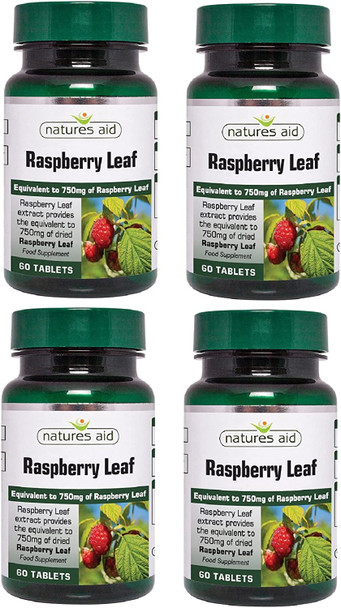 (4 PACK) - Natures Aid - Raspberry Leaf 750mg | 60's | 4 PACK BUNDLE