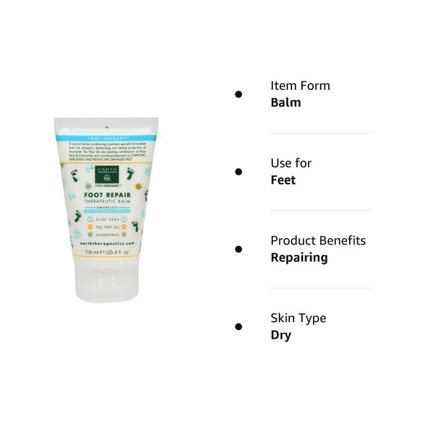 Earth Therapeutics Foot Repair Balm 4 oz (Pack of 2)2