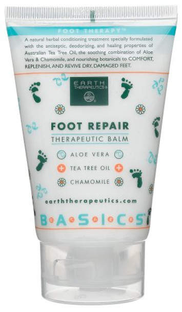 Earth Therapeutics Foot Repair Balm, 4-Ounce Tube (Pack of 3)