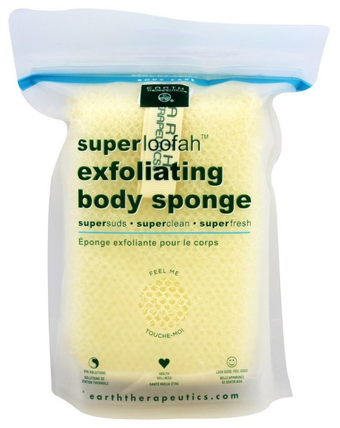 Earth Therapeutics Loofah, Super, Exfoliating, Body Sponge