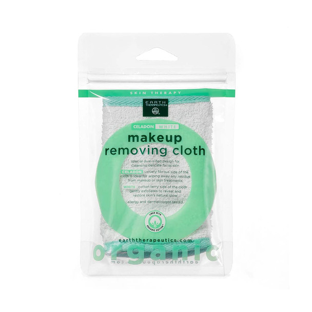 Earth Therapeutics Organic Cotton Makeup Removing Cloth - Green