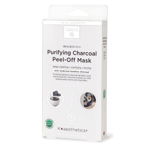 Earth Therapeutics Purifying Charcoal Peel Off Mask - 5 Pack