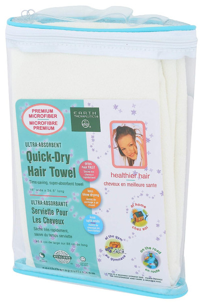 Earth Therapeutics Ultra-Absorbent Quick-Dry Hair & Body Towel (Natural)