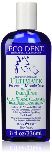 Eco- Dent Daily Rinse Ultimate Essential Mouth Care, Sparkling Clean Mint, 8 Fl Oz