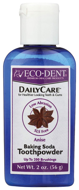 ECO-DENT Daily Care Baking Soda Toothpowder, Anise, Essential Oil, 2 Ounce (164014)
