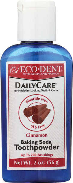 ECO-DENT DailyCare Toothpowder Cinnamon 2 oz Bottle - 2 pack