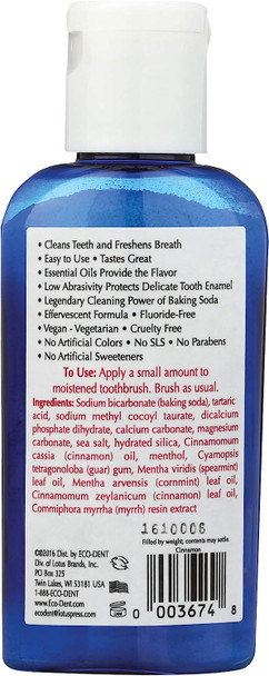 ECO-DENT DailyCare Toothpowder Cinnamon 2 oz Bottle - 2 pack