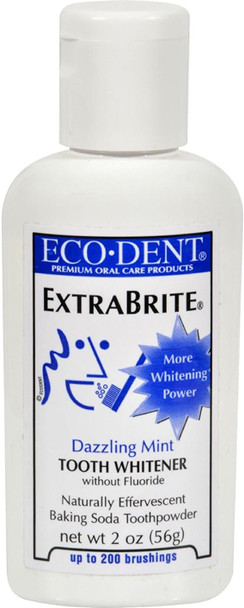 Eco-Dent Toothpowder Xtra-Brite - Tooth Whitener - Fluoride Free - 2 oz (Pack of 2)