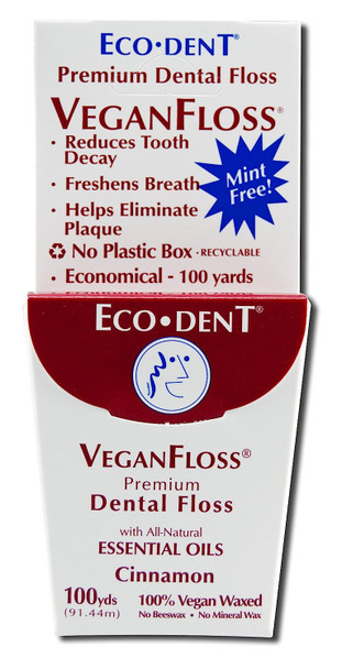 Eco-Dent Veganfloss Premium Dental Floss Cinnamon - 100 Yards