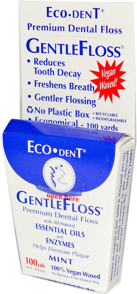 Eco-Dent, Gentle Floss, Mint, 100 Yards (91.44 m) - 2pc