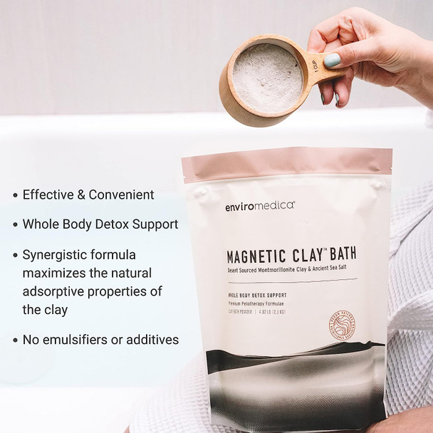 Enviromedica Magnetic Clay - Ancient Minerals Magnesium Bath Flakes - Natural Detox - High-Absorption Efficiency for Relaxation, Wellness & Muscle Relief