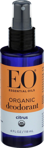 EO Organic Deodorant Spray, Citrus - 4 Fl Oz
