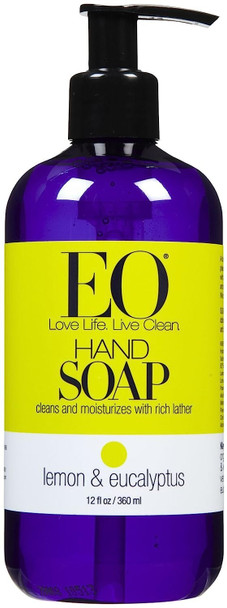 EO Products Liquid Hand Soap - Lemon & Eucalyptus - 12 oz