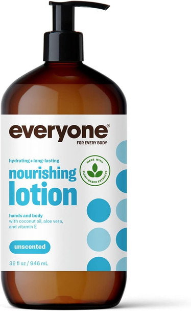 EO Products, Everyone Lotion for Everyone and Everybody, Unscented, 32 Fl Oz (960 ml)