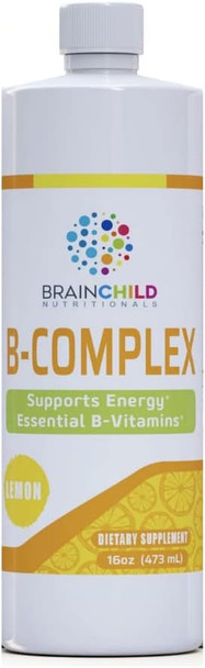 Liquid Vitamin B-Complex | Vitamin B Energy Support | B-Complex Vitamin Supplement | Liquid Vitamins for Health Support | Non-GMO | Vegan | Gluten Free | Lemon