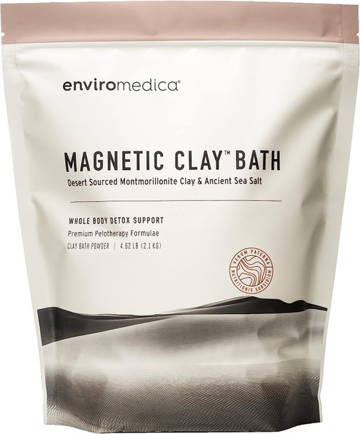 Magnetic Bentonite Clay Detox Bath  Sodium Bentonite, Calcium Bentonite, & Himalayan Salt  Healing Clay to Remove Environmental Toxins for a Whole Body Detox  Health & Beauty Clay by Enviromedica