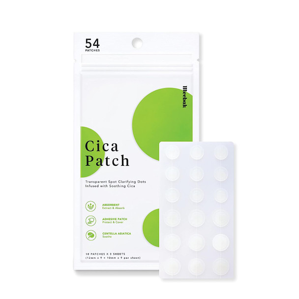 Meebak Cica Acne Pimple Patch for Face - (1 Pack, 54 Count) Acne Spot Treatment for Blemishes and Zit