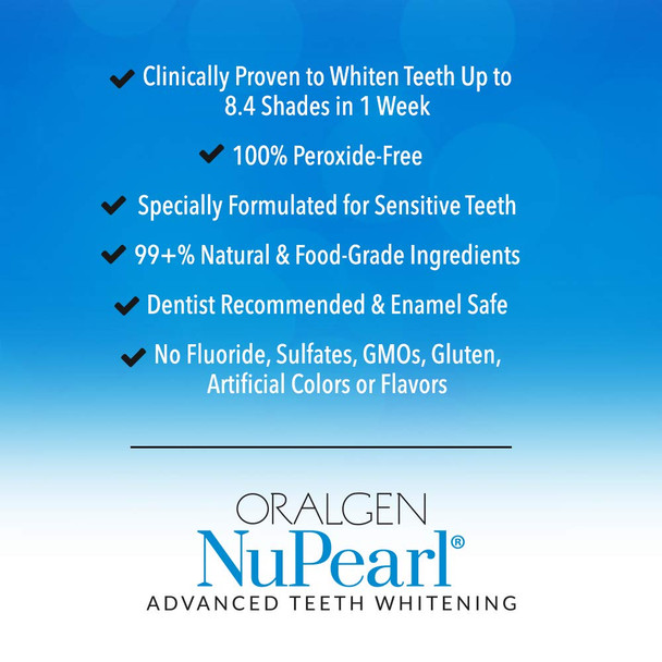 Oralgen Oralgen nupearl 32x advanced teeth whitening system with whitening pen, Black