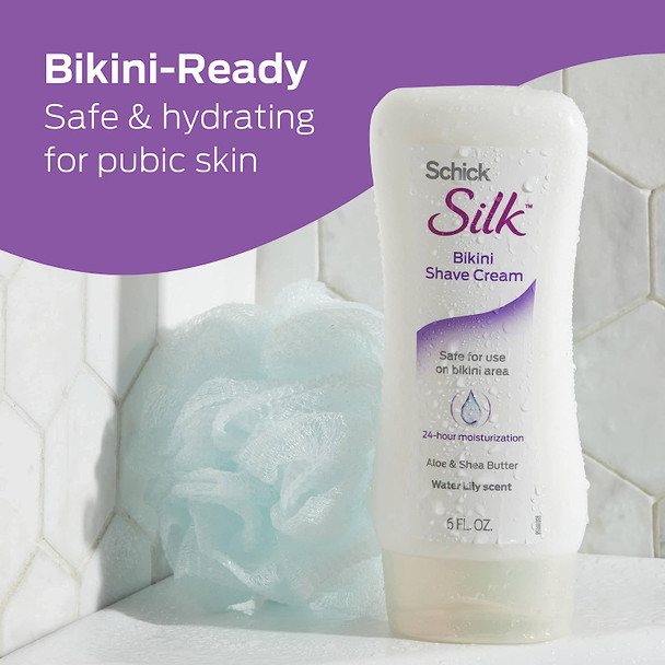 Schick Silk Bikini Shave Cream | Shaving Cream for Women Bikini Area, Intimate Shaving Cream 2 Pack, 6oz Each