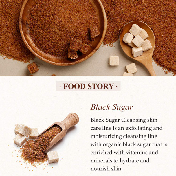 SKINFOOD Black Sugar Facial Cleansing Oil - Black Sugar and Rice Wine Exfoliating Makup Remover Cleansing Oil - Cleansing Oil for Face for Smooth and Refreshed Skin -6.76 Fl. Oz. 200ml