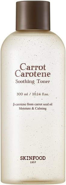 SKINFOOD Carrot Carotene Soothing Toner 10.14fl.oz(300ml), Redness Relief Moisture Booster Toner for Sensitive, Vegan, Cruelty Free, Dermatologically Tested - Redness Relief Face