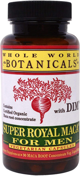 Whole World Botanicals Super Royal Maca for Men, 500 mg, 90 Vegetarian Capsules