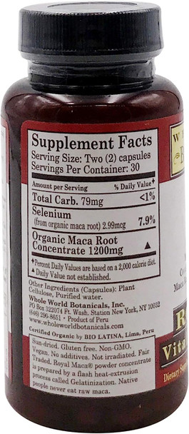 Whole World Botanicals, Royal Maca Vitality, 60 Capsules