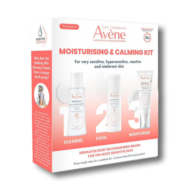 Avene Tolerance Moisturising and Calming 3-Step Routine Kit For Very Sensitive Skin