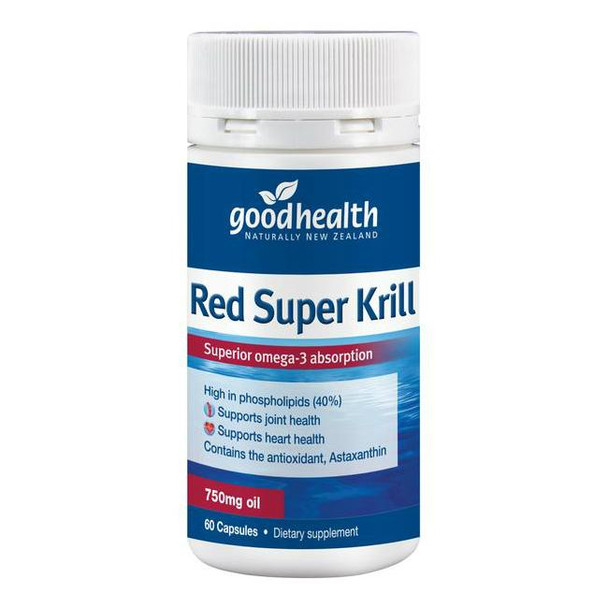 Good Health Red Super Krill 750mg Oil Capsules 60's