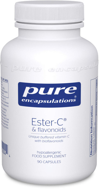Pure Encapsulations - Ester-C And Flavonoids - Unique Buffered Vitamin Csupplement With Bioflavonoids - 90 Capsules