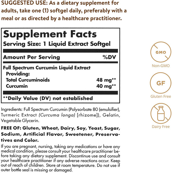 Solgar, Full Spectrum Curcumin 90softgels