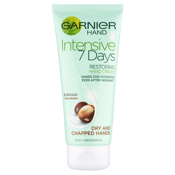 Garnier Intensive 7 Days Shea Butter & Probiotic Extract Hand Cream 100ml, Ultra Hydrating & Repairing, For Very Dry Chapped Hands, Fast Absorbing & Non Greasy