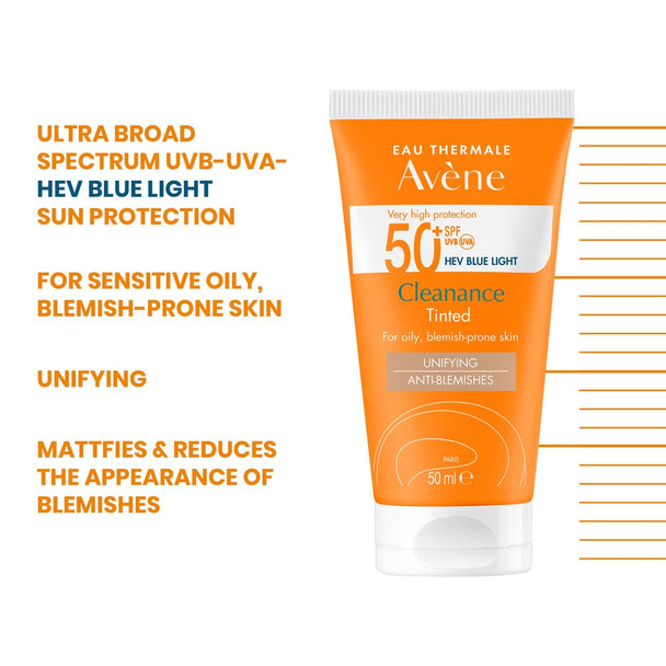 Avène Very High Protection Cleanance Tinted SPF50+ Sun Cream for Blemish-prone skin