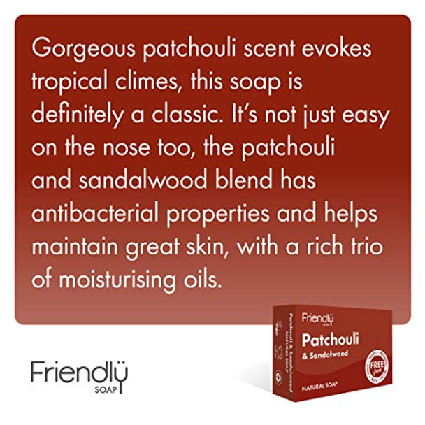 Friendly Soap Natural Patchouli & Sandalwood Soap 95g