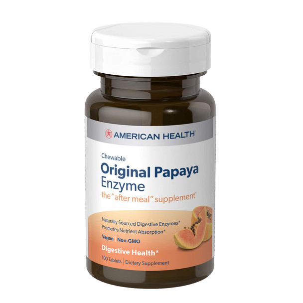 American Health Papaya Enzyme, Original Chewable 100 Tabs