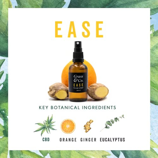 Grass & Co. EASE Luxury Pillow Spray with Eucalyptus Ginger and Orange